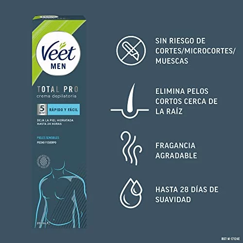 Crema depilatoria Veet Men para piel sensible