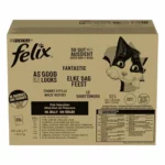 Felix Fantastic, Comida Húmeda para Gato Adulto, Gelatina, Surtido de Atún, Salmón, Bacalao y Carbonero, Pack de 120 Sobres de 85 g