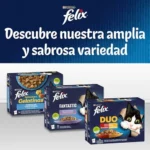 Felix Fantastic, Comida Húmeda para Gato Adulto, Gelatina, Surtido de Atún, Salmón, Bacalao y Carbonero, Pack de 120 Sobres de 85 g