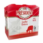 Leche entera Président 6 x 1 L