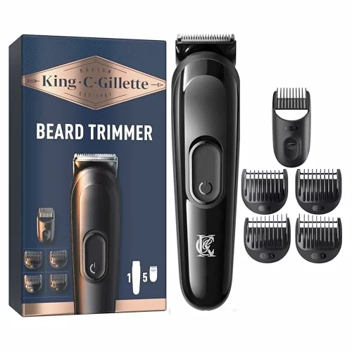 Recortadora de barba King C. Gillette 3 en 1 + 5 accesorios