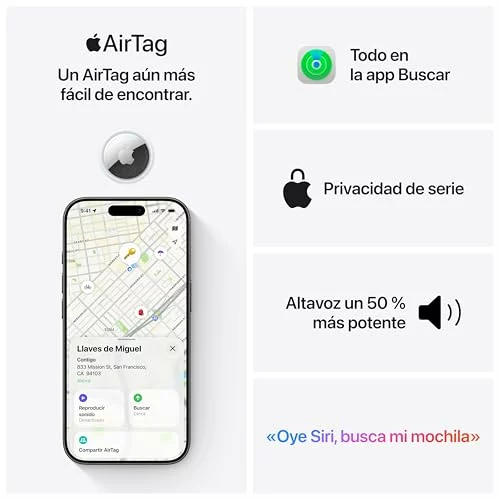 Altavoz Pack de 4 Apple AirTag 2.ª generación para localizar objetos