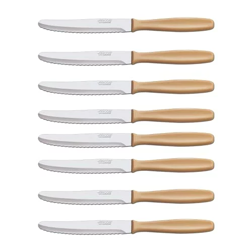 Arcos juego de 8 cuchillos de mesa crema