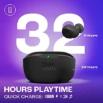 Auriculares inalámbricos JBL Wave Buds negros IP54 IPX2