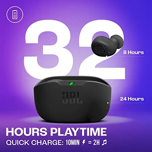 Auriculares inalámbricos JBL Wave Buds negros IP54 IPX2