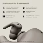 Beats Powerbeats Fit, auriculares inalámbricos deportivos con cancelación de ruido IPX4