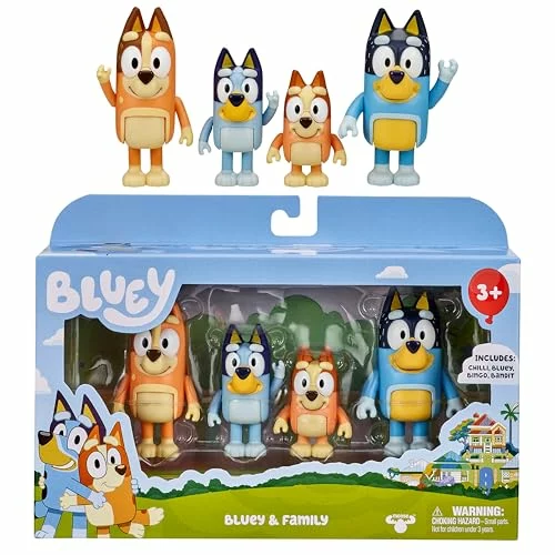 Bluey Pack 4 Figuras Familia