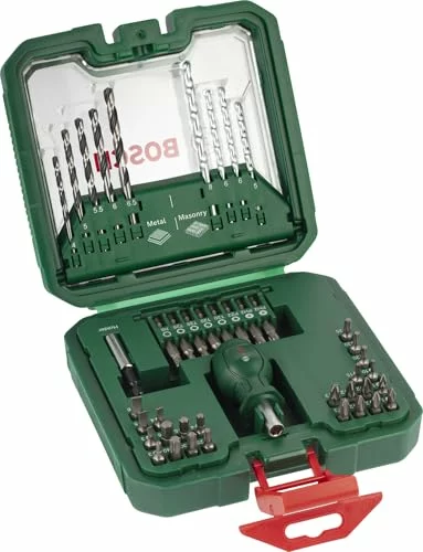 Bosch set compacto de 42+1 accesorios para taladro y atornillado