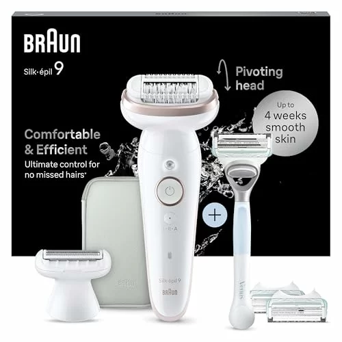 Braun Depiladora Eléctrica Mujer Silk·épil 9 + Maquinilla Venus Para Zona Íntima