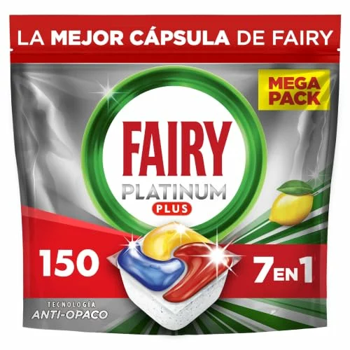 Cafetera Fairy Platinum Plus Limón cápsulas lavavajillas 150 unidades 30X5