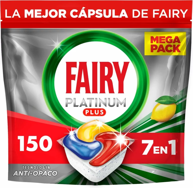 Cafetera Fairy Platinum Plus Limón cápsulas lavavajillas 150 unidades 30X5