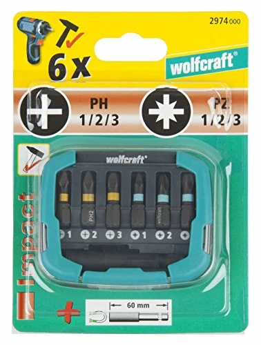 Caja de puntas Impact wolfcraft 7 piezas