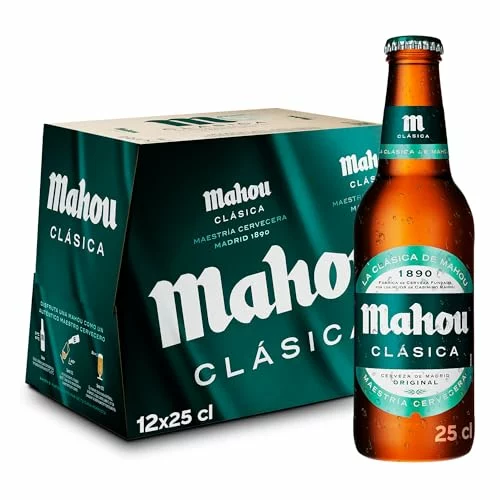 Cerveza Mahou Clásica Pack 12 Botellas 25 cl