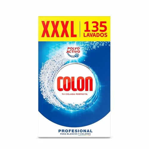 Colon Polvo Activo detergente en polvo para lavadora, 135 dosis