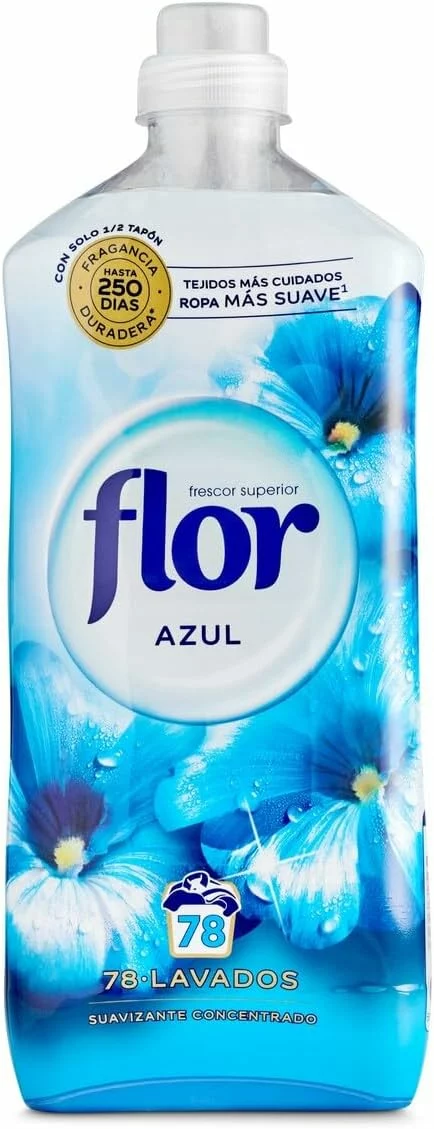 Colonia Flor Azul – Suavizante para La Ropa Concentrado (78 lavados) – 1404ml pack x2
