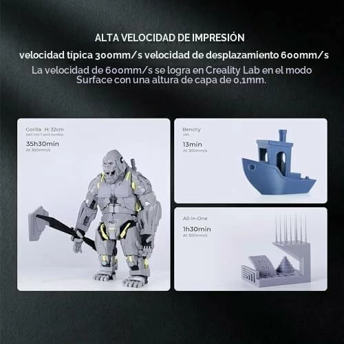 Creality K1 Max impresora 3D de alta velocidad 600MM 300X300X300MM