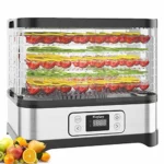 Deshidratador de alimentos Nictemaw Küchenminis de acero inoxidable, 8 bandejas