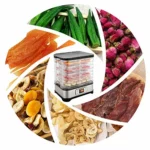 Deshidratador de alimentos Nictemaw Küchenminis de acero inoxidable, 8 bandejas