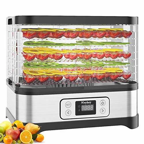 Deshidratador de alimentos Nictemaw Küchenminis de acero inoxidable, 8 bandejas