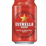 Estrella Damm cerveza en caja de 24 latas de 330 ml