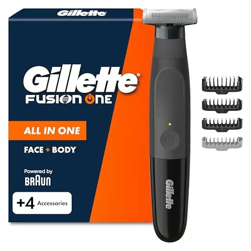 Gillette Fusion One recortadora y afeitadora corporal negra