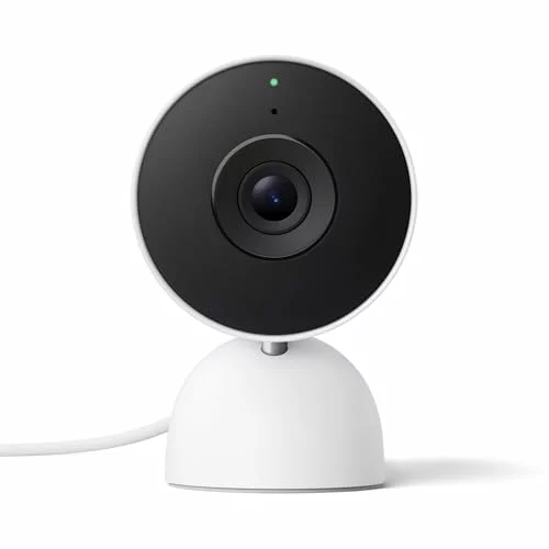Google Nest Cam Indoor con cable 3.ª gen, cámara de interior 2K