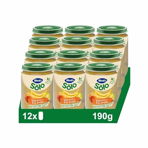 Hero Baby Tarritos de 3 frutas Pack 12 x 190 g para bebés 12X190G