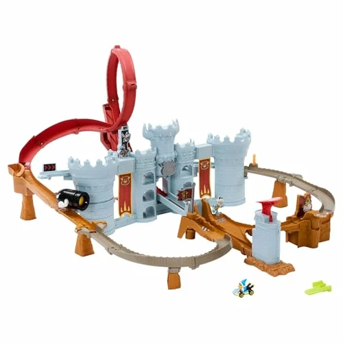 Hot Wheels Mario Kart Castillo de Bowser con coche de Kamek JHD24