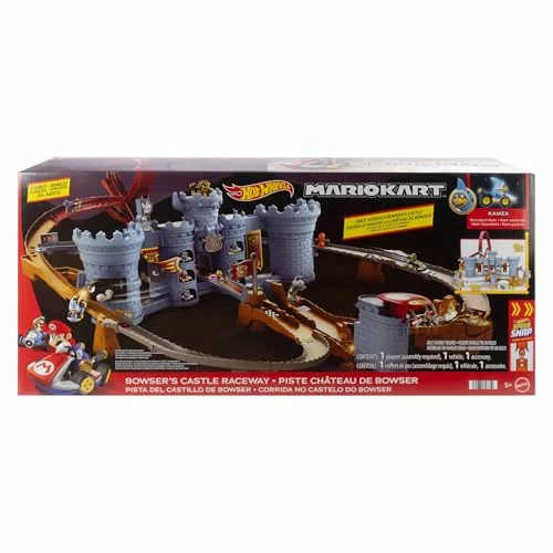 Hot Wheels Mario Kart Castillo de Bowser con coche de Kamek JHD24