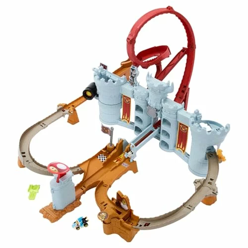 Hot Wheels Mario Kart Castillo de Bowser con coche de Kamek JHD24