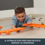 Hot Wheels Track Creator Sauts en Rafale con propulsor motorizado