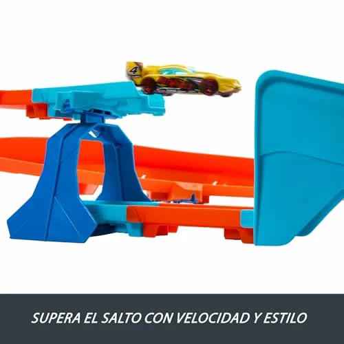 Hot Wheels Track Creator Sauts en Rafale con propulsor motorizado