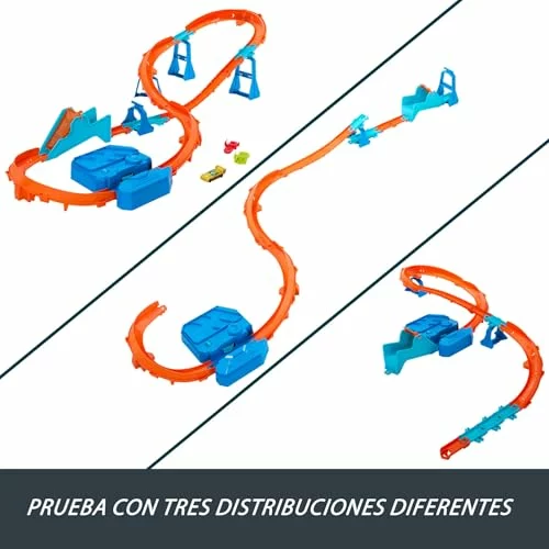 Hot Wheels Track Creator Sauts en Rafale con propulsor motorizado