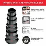 Juego de ollas y sartenes Tefal Ingenio 20 piezas