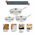 Juego de sartenes Tefal Duetto On 20/24/28 cm