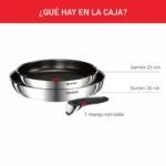 Juego de sartenes Tefal Ingenio Emotion 22/26 cm