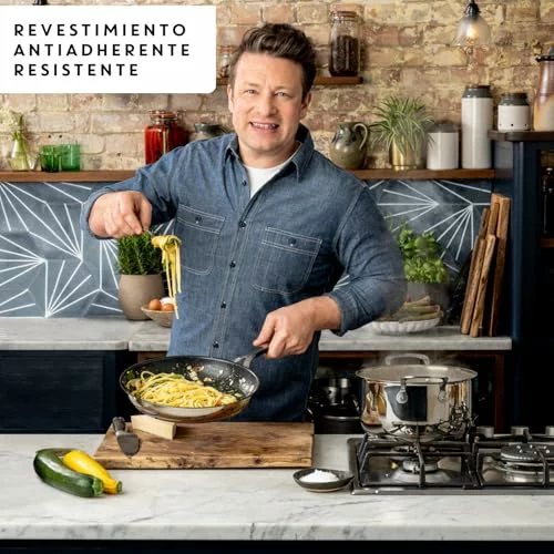 Juego de sartenes Tefal Jamie Oliver 24/28 cm baja a