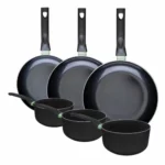 Juego Fackelmann de 3 sartenes+ 3 Ollas cerámicas sin PFAS