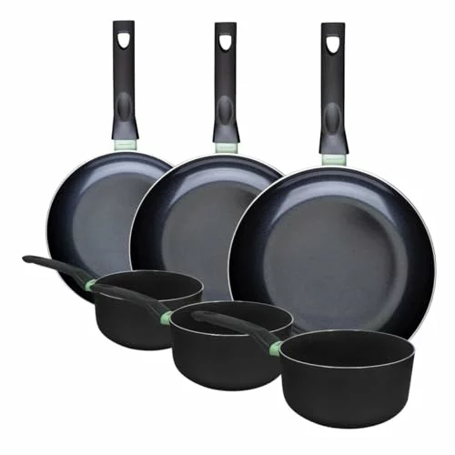 Juego Fackelmann de 3 sartenes+ 3 Ollas cerámicas sin PFAS
