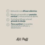 KILL-PAFF antimosquitos eléctrico con 1 difusor y 2 recambios