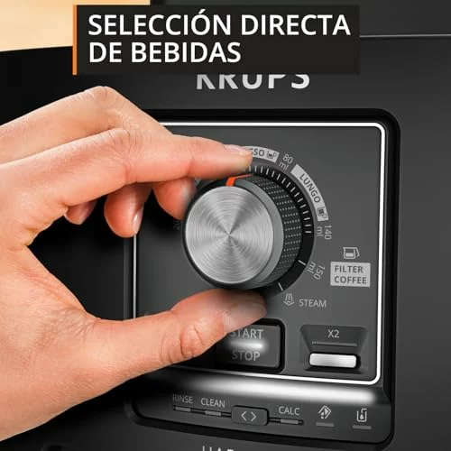 Krups Harmony cafetera superautomática compacta negra EA5088E0