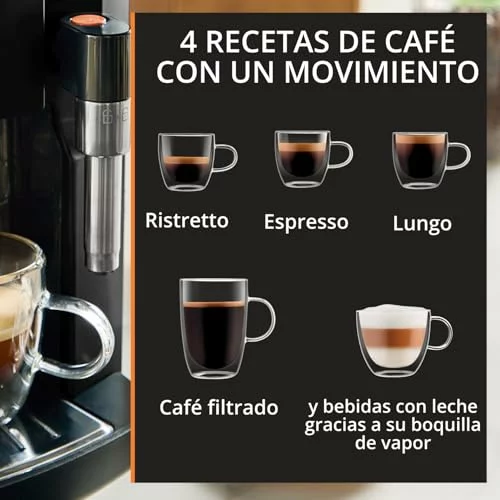 Krups Harmony cafetera superautomática compacta negra EA5088E0