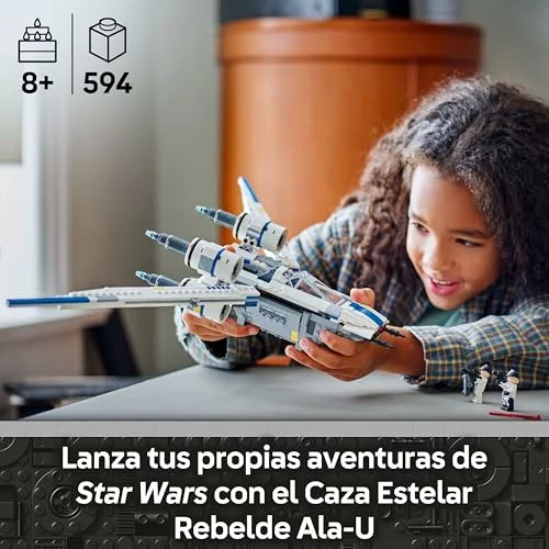 LEGO Star Wars 75399 Caza Estelar Rebelde Ala-U con 3 minifiguras