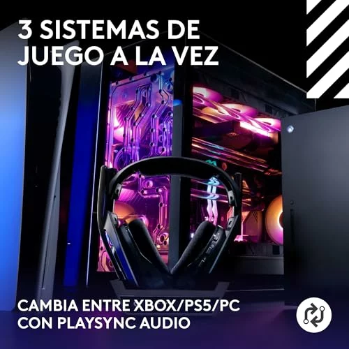 Logitech G Astro A50 Lightspeed Auriculares gaming inalámbricos con base, 5.ª Gen