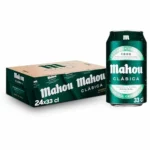 Mahou Clásica, Pack 24 Latas x 33cl, Cerveza Dorada Lager, Auténtica Cerveza Mahou Con Sabor Suave, Refresc se queda en 11.54 euros