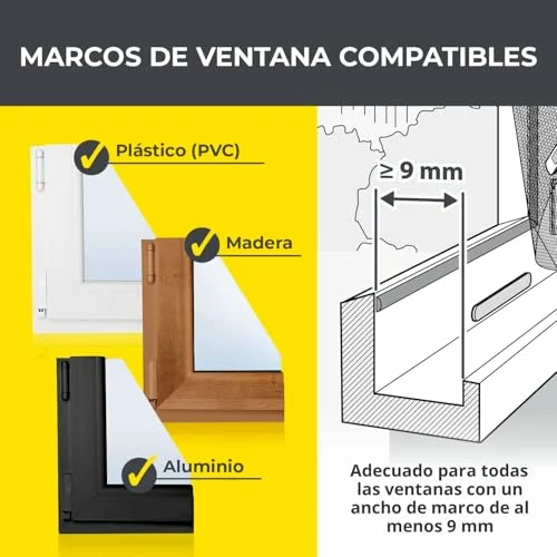 Pack x 4 EASYmaxx mosquitera magnética para ventana Insect Protect