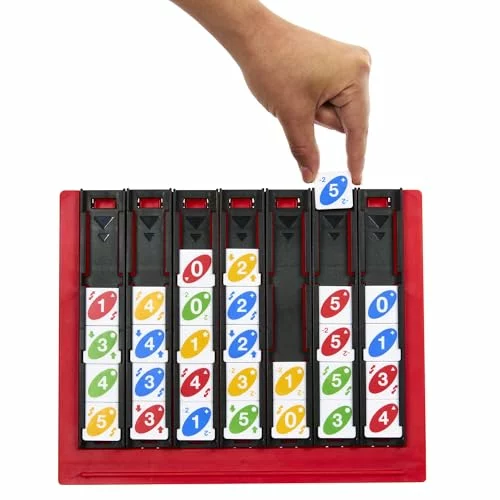 Mattel Games UNO Quatro Juego de Mesa Cuatro en Raya con fichas, +7 años (Mattel HPF82)
