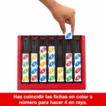 Mattel Games UNO Quatro Juego de Mesa Cuatro en Raya con fichas, +7 años (Mattel HPF82)