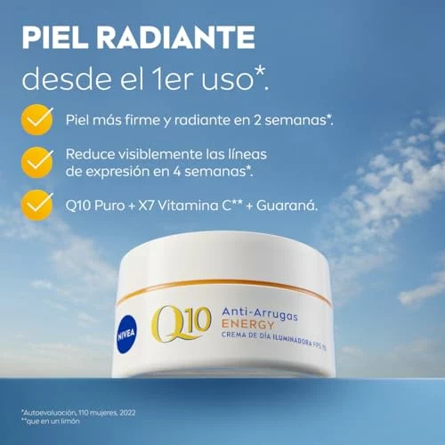 para NIVEA Q10 Energy Crema de Día Antiedad SPF15 Pack 1 x 50 ml