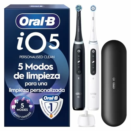 Oral-B iO 5N cepillos eléctricos pack de 2 negro y blanco